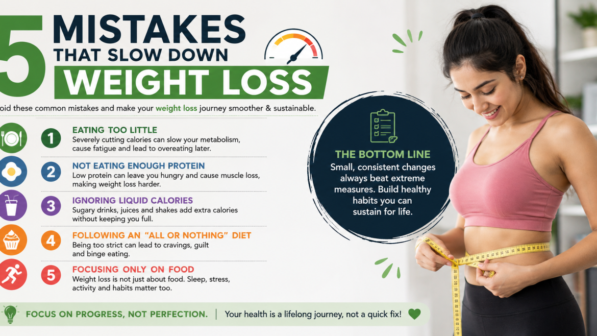 5 mistakes that slow down weight loss and healthy weight management tips