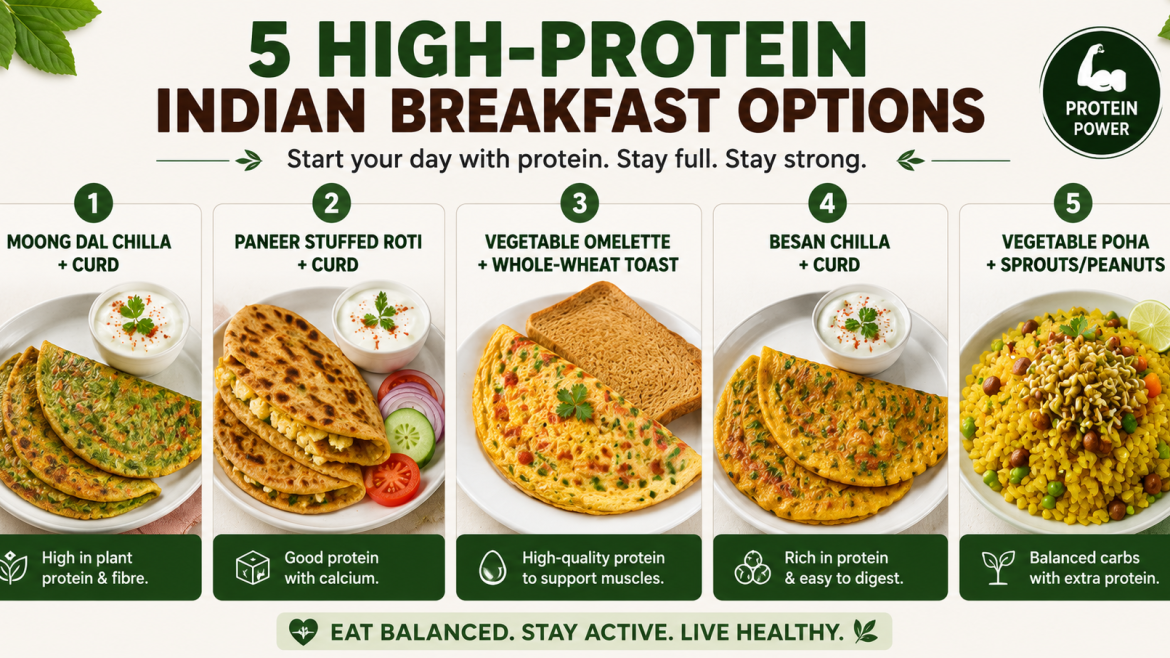 5 high-protein Indian breakfast options for a healthy start