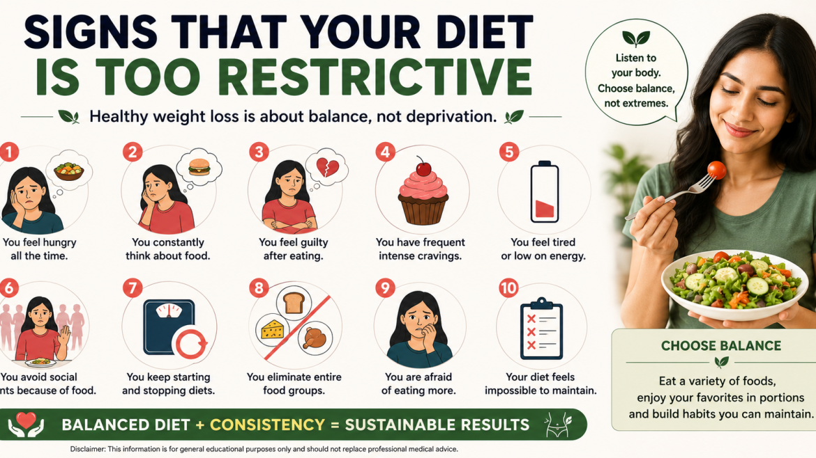 Signs that your diet is too restrictive and healthy weight loss tips