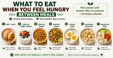 Healthy Indian snacks to eat when hungry between meals