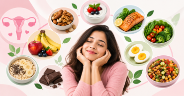 Healthy diet changes during menopause with protein calcium fibre and balanced foods